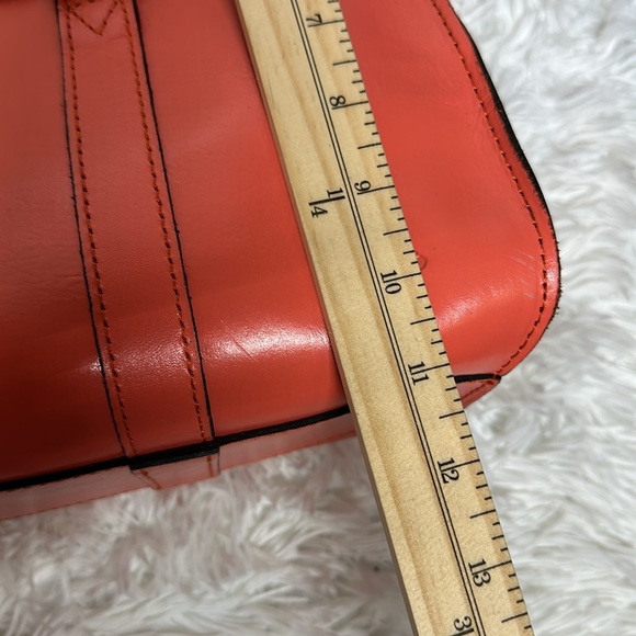 Patricia Nash Vienna Leather Satchel Purse Tooled Floral Bag in Coral 299. New - Picture 13 of 14